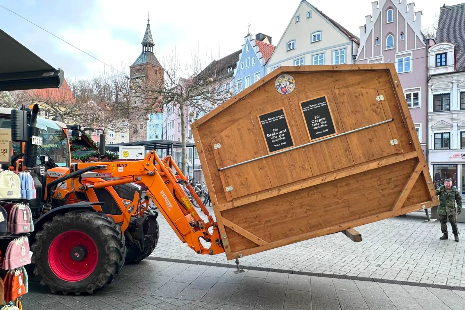 Die Hütten werden abgebaut